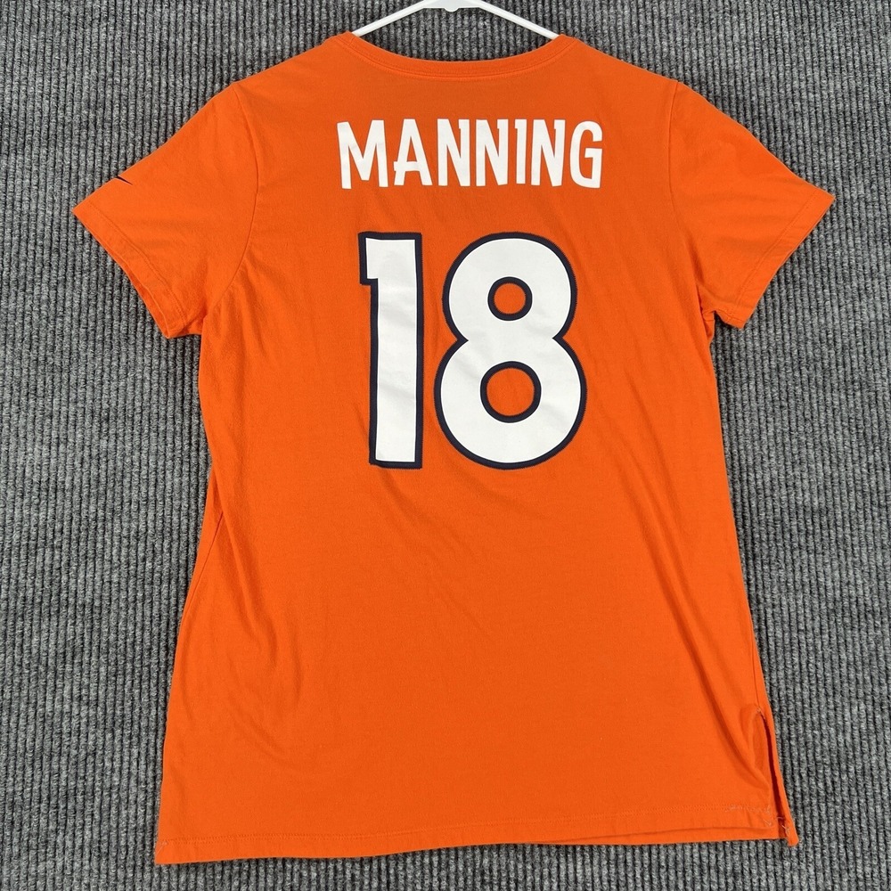 Denver Broncos Shirt Youth Girls XL Orange Short Sleeve‎ Peyton Manning Nike